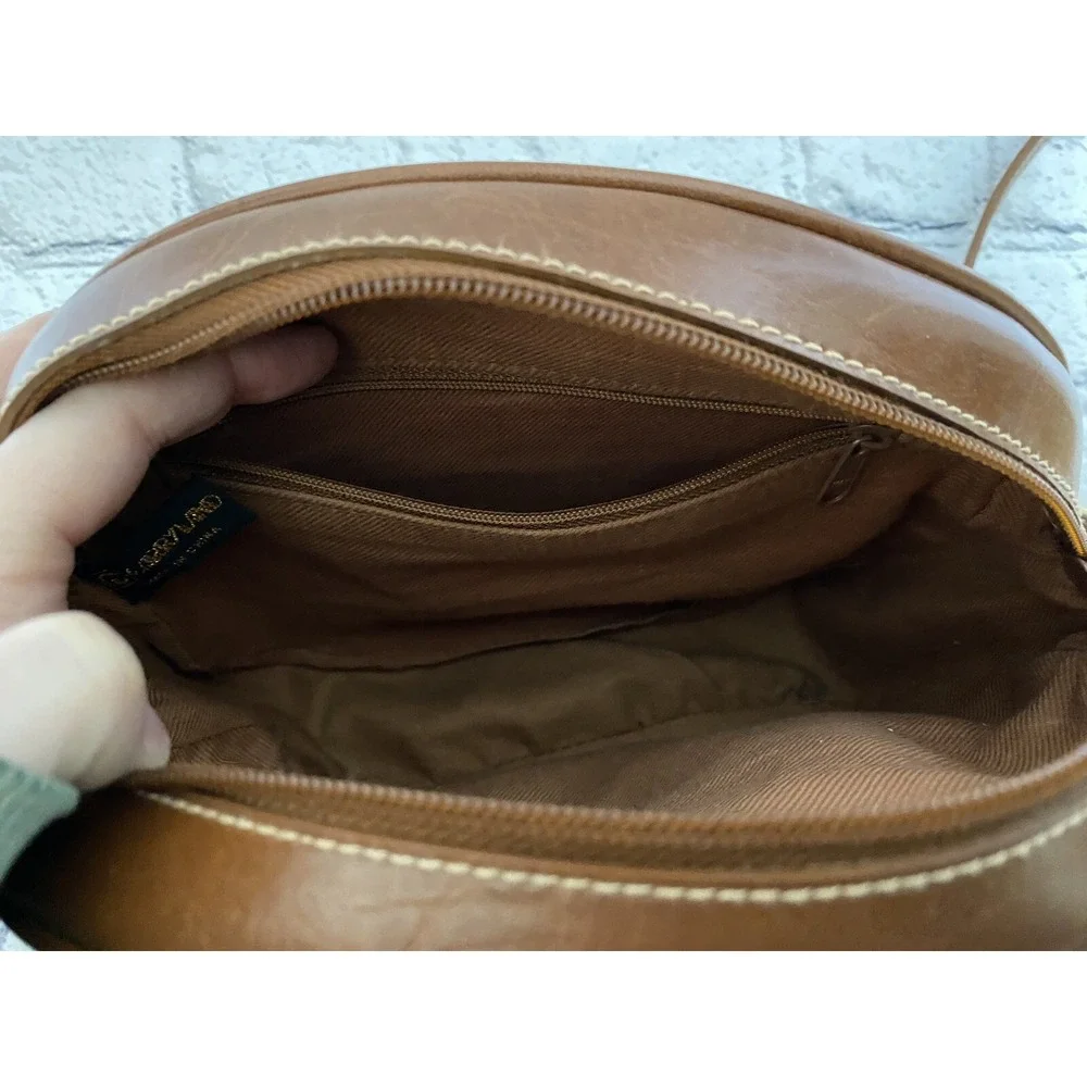 Vtg 1989's Brown Green Oatmeal Carryland Purse